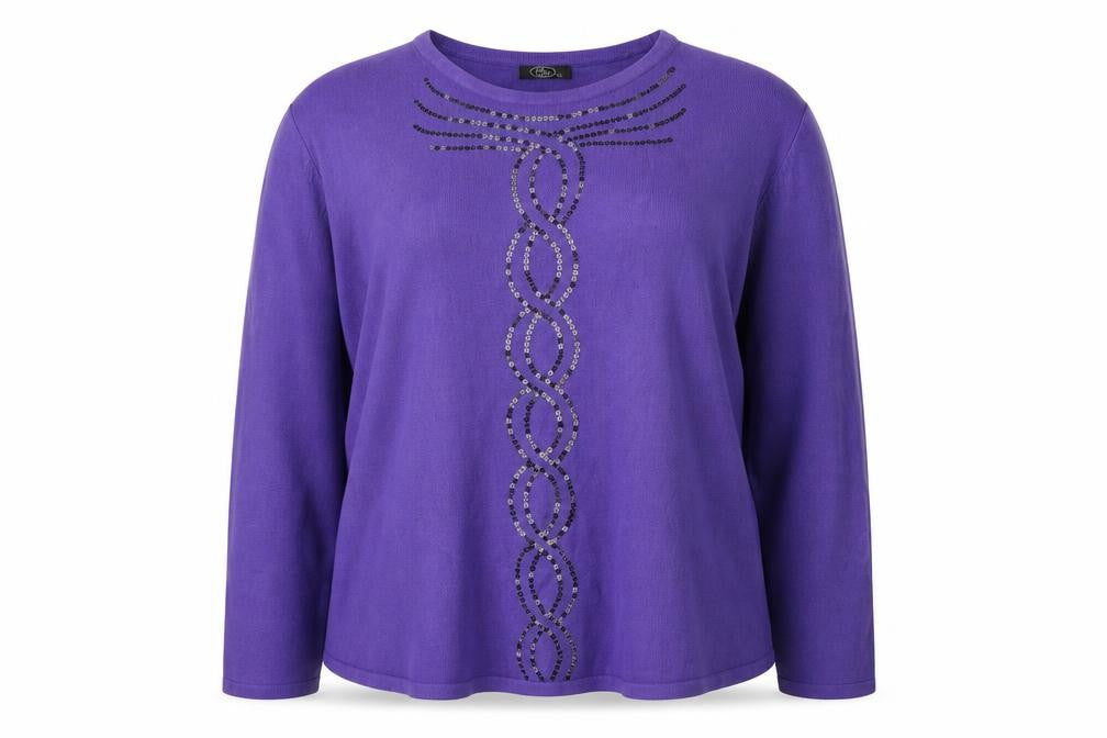 BM Womens Purple  Knit Pullover Jumper Size XL