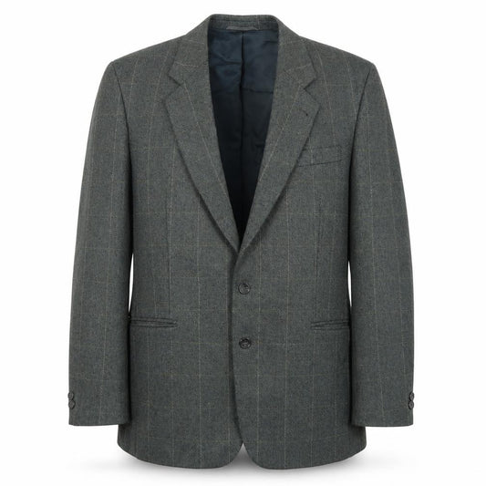 Front view of Skopes men’s grey check jacket suit jacket, size 40