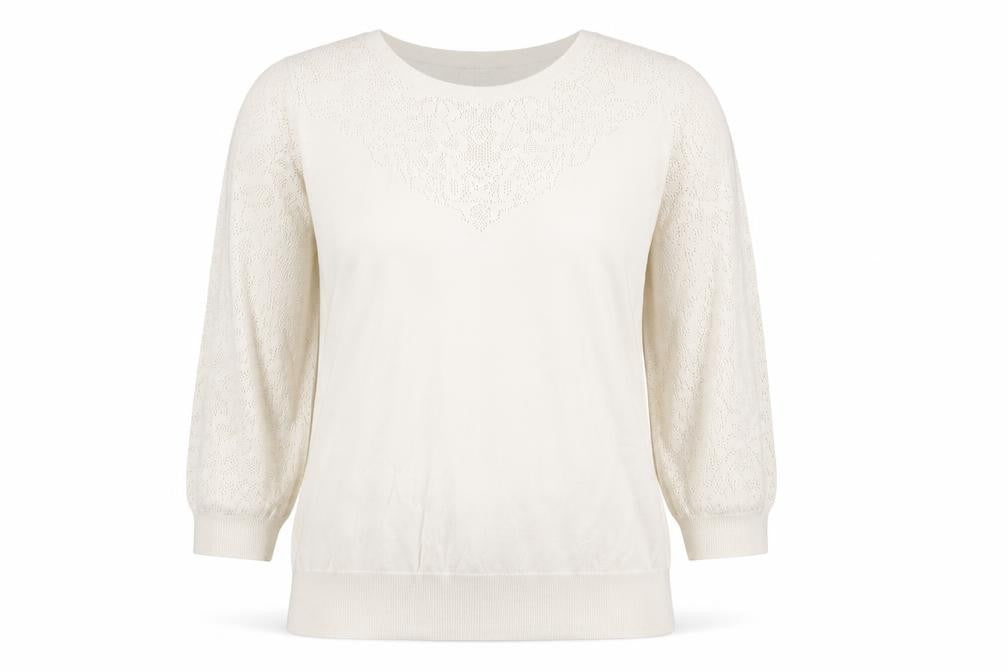 Front view of H&M women’s white jumper, size M