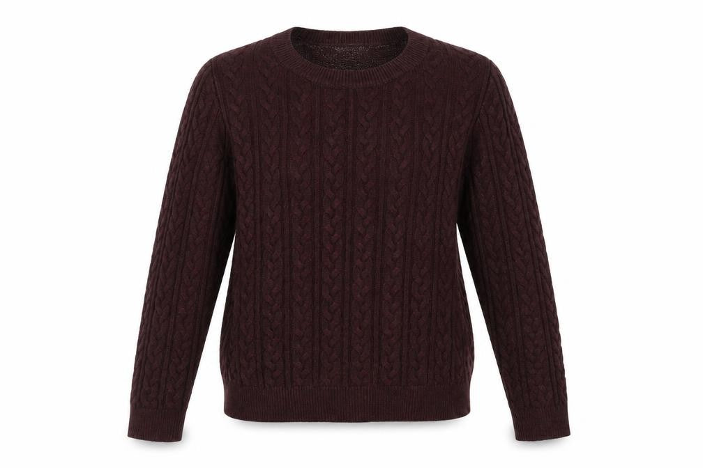 Front view of H&M women’s purple jumper, size M