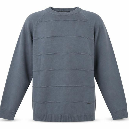 Daniel Reed Mens Grey Striped  Pullover Jumper Size S