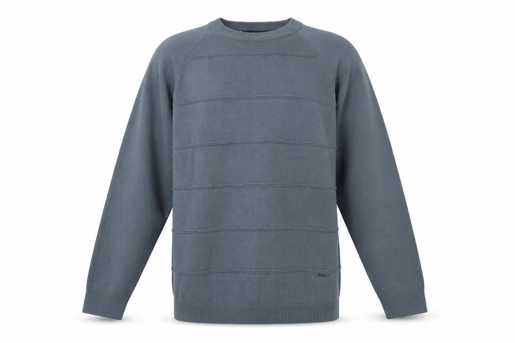 Daniel Reed Mens Grey Striped  Pullover Jumper Size S