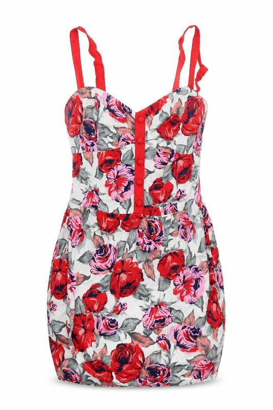 Front view of Motel Rocks women’s multicoloured floral camisole blouse, size S