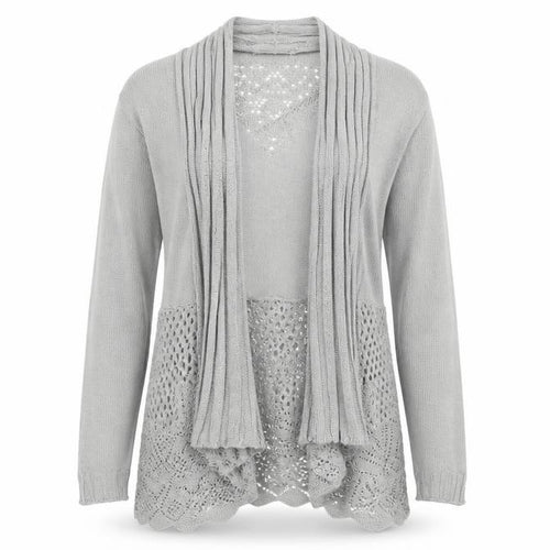 One by One Womens Grey  Knit Cardigan Jumper Size S