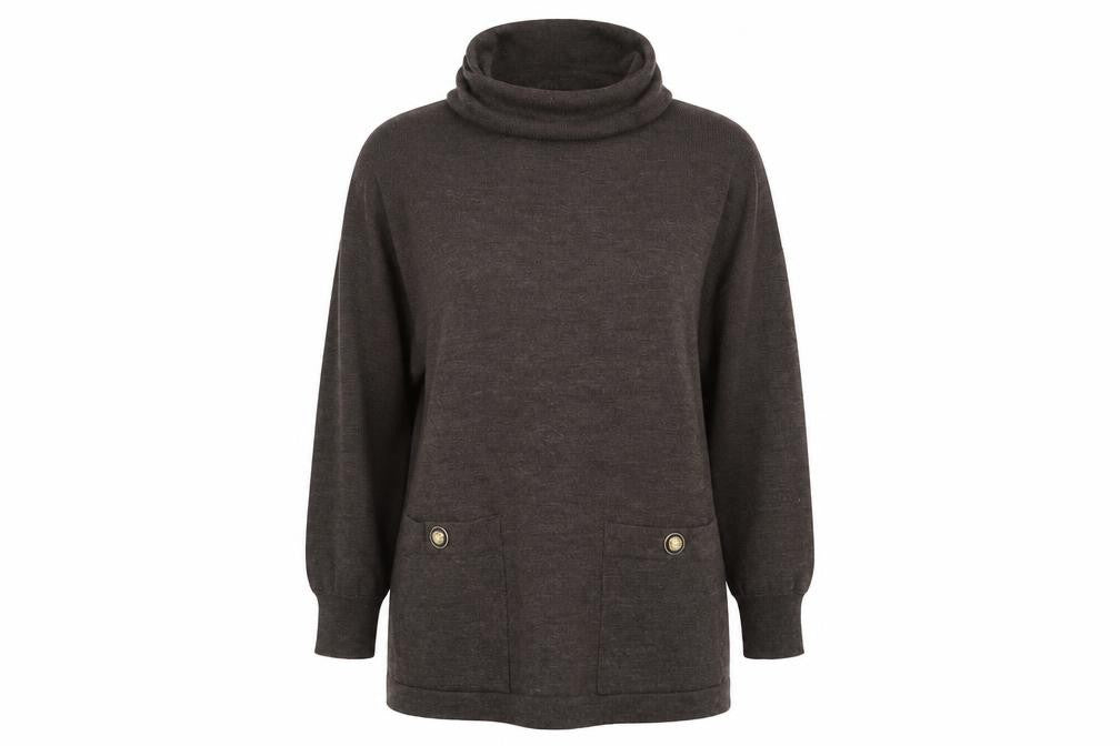 Fair play Womens Brown  Knit Pullover Jumper Size XS