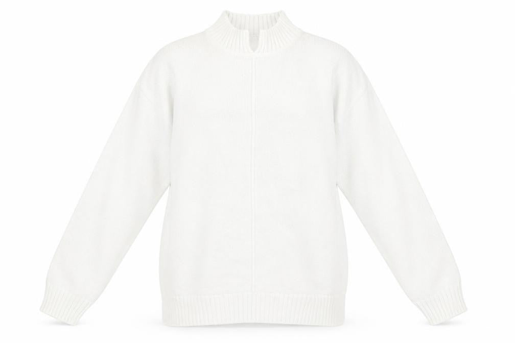 Jumper Womens White  Knit Pullover Jumper Size S