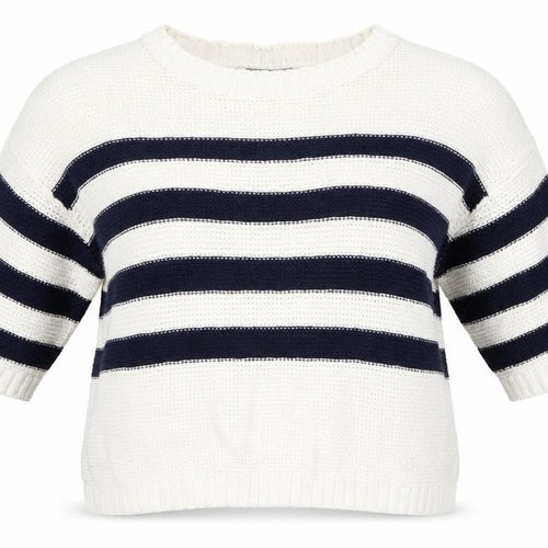 Lottie Loves Womens Beige Striped Knit Pullover Jumper Size 8