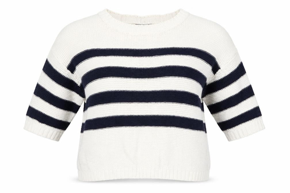 Lottie Loves Womens Beige Striped Knit Pullover Jumper Size 8