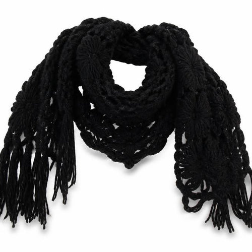 Preworn Womens Black  Knit  Shawl/Wrap