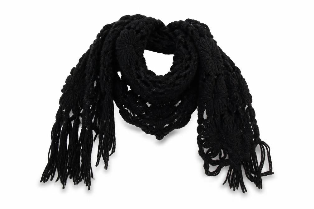 Preworn Womens Black  Knit  Shawl/Wrap