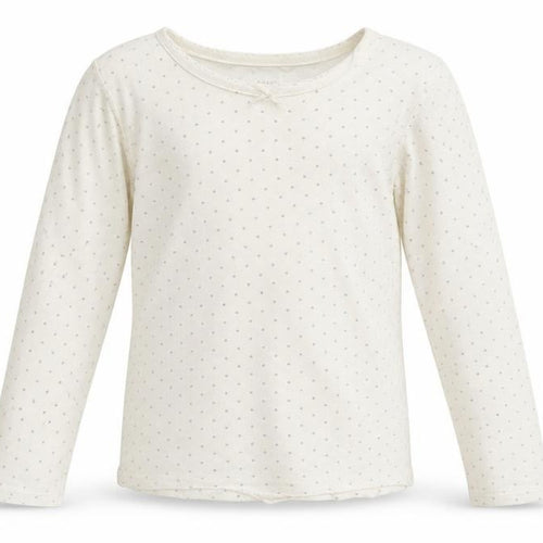 Kiabi Girls White Spotted  Basic T-Shirt Size 10 Years
