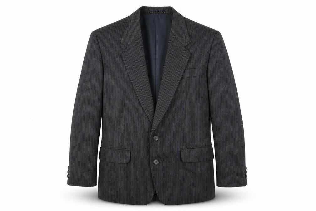 Greenwoods Mens Grey Striped  Jacket Suit Jacket Size 38