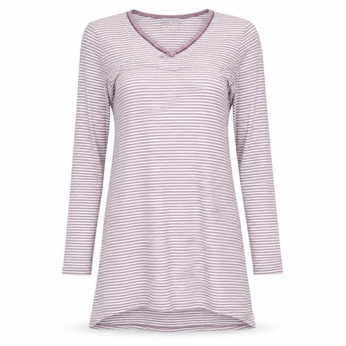 LE CHAT Womens Purple Striped  Top Pyjama Top Size 8