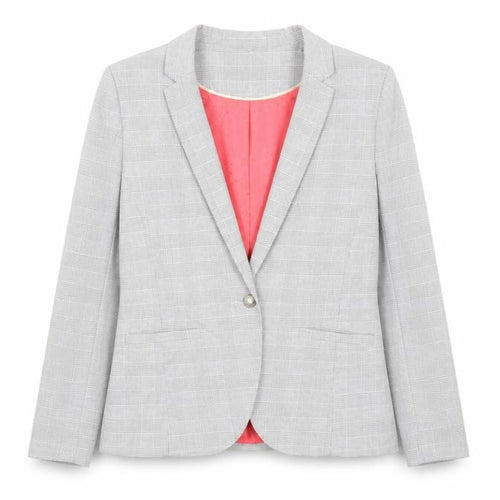 Dorothy Perkins Womens Grey Check  Jacket Blazer Size 10