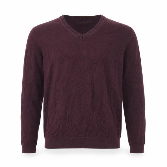 Front view of Next men’s purple knit jumper, size S