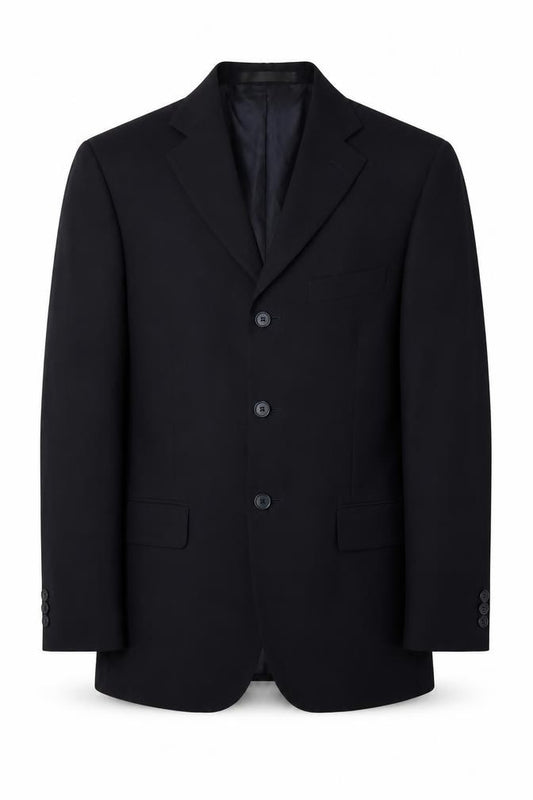 Front view of Marks & Spencer men’s blue jacket suit jacket, size M