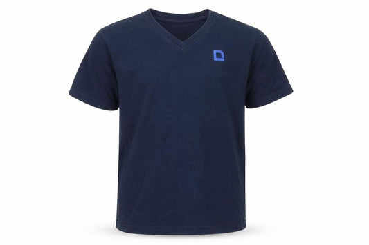 Front view of Demo boys’ blue basic t-shirt, size 11-12, years