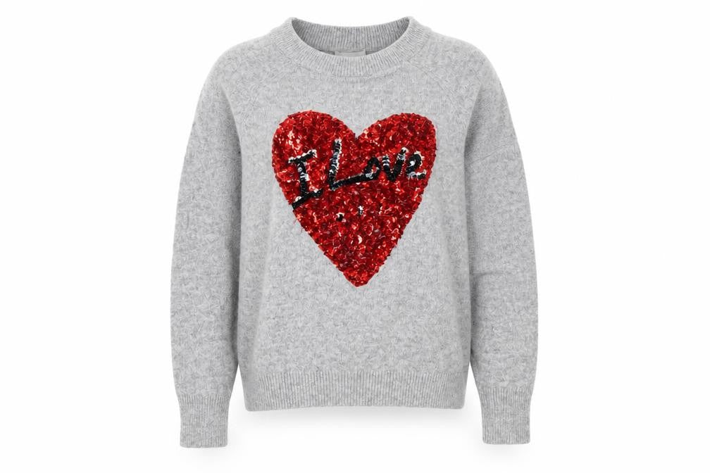Front view of H&M women’s grey jumper, size XS