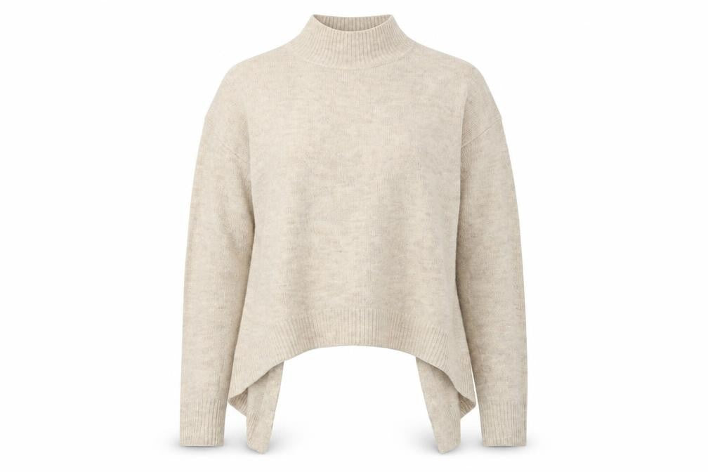Front view of Tu women’s beige jumper, size UK 10
