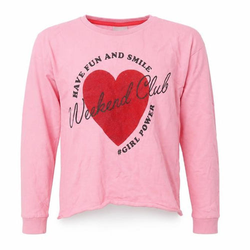 Matalan Girls Pink Houndstooth  Pullover Jumper Size 13 Years