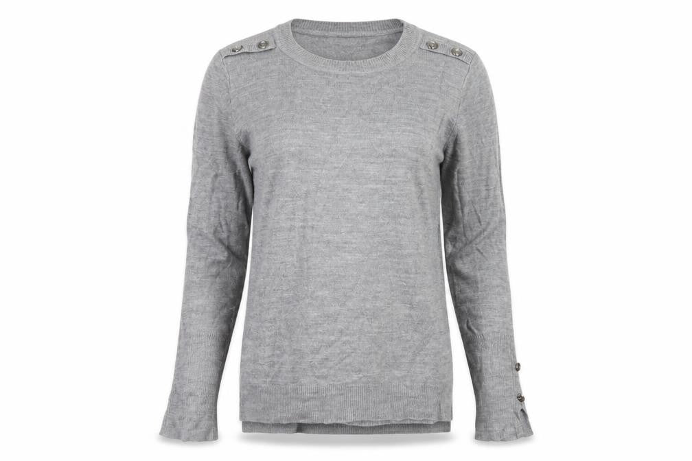 Front view of Primark women’s grey jumper, size XS