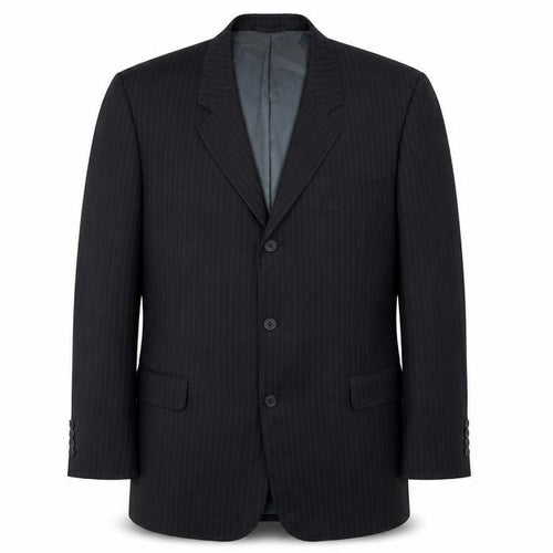 Taylor & Wright Mens Black Striped  Jacket Suit Jacket Size 44