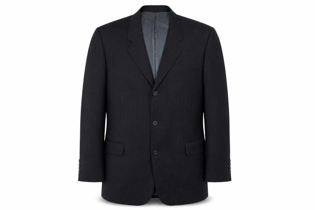 Taylor & Wright Mens Black Striped  Jacket Suit Jacket Size 44
