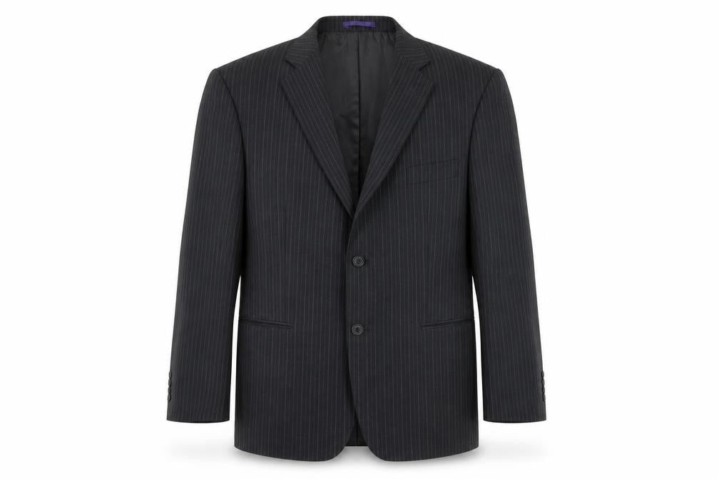 Taylor & Wright Mens Black Striped  Jacket Suit Jacket Size 44