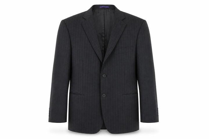 Taylor & Wright Mens Black Striped  Jacket Suit Jacket Size 44