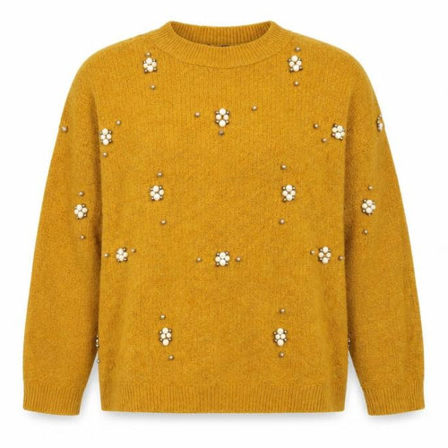 Peacocks Womens Yellow  Knit Pullover Jumper Size S