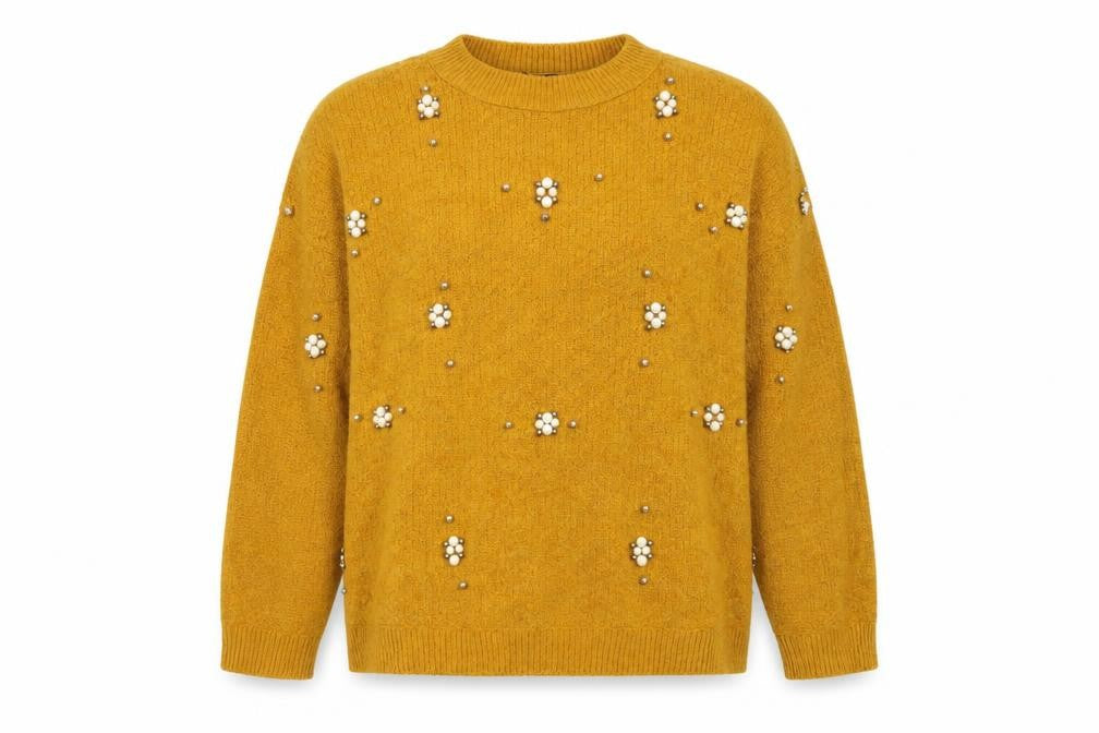 Peacocks Womens Yellow  Knit Pullover Jumper Size S