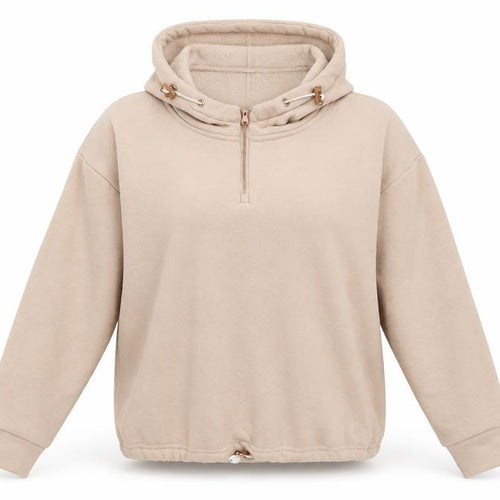 George Womens Beige   Pullover Hoodie Size S