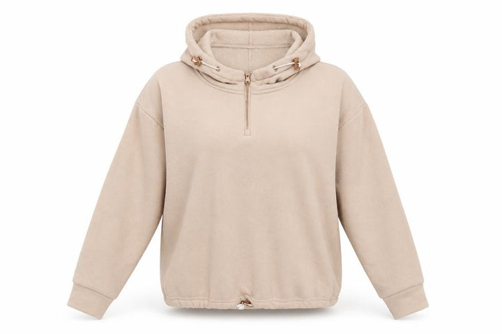 George Womens Beige   Pullover Hoodie Size S