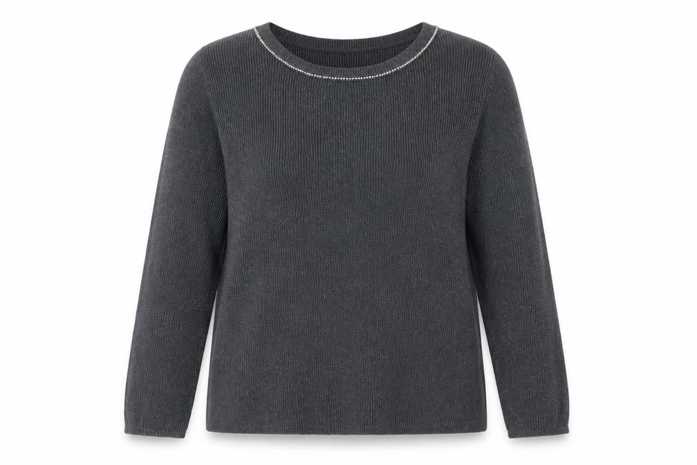 Front view of Next women’s grey jumper, size UK 12