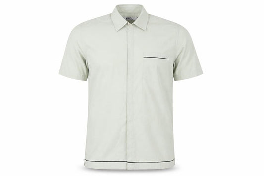 Front view of Lee Cooper men’s green button-up, size S