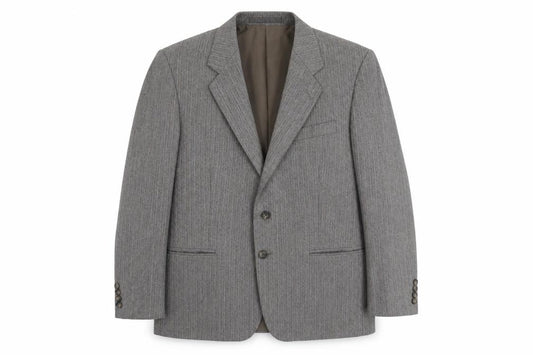 Front view of Preworn men’s brown herringbone jacket suit jacket, size 40