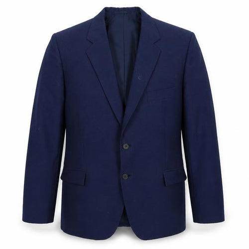 Preworn Mens Blue  Rayon Jacket Suit Jacket Size 36