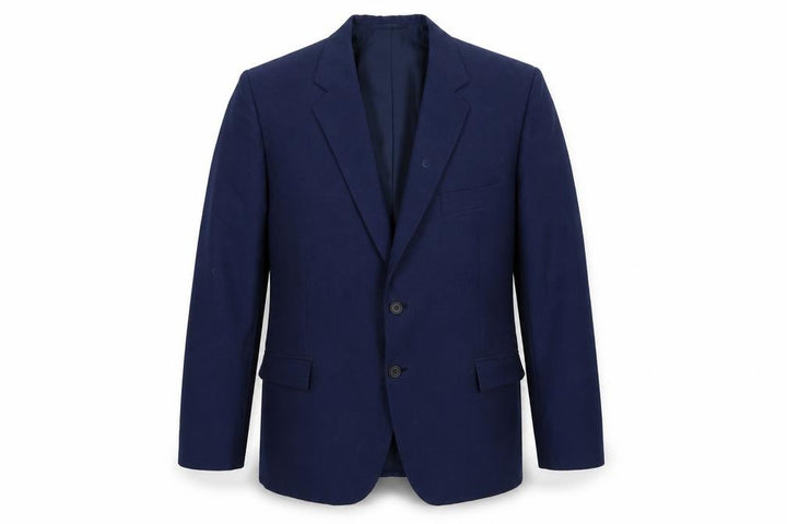 Preworn Mens Blue  Rayon Jacket Suit Jacket Size 36