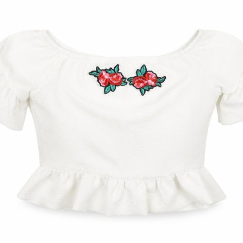 Preworn Womens White   Cropped Blouse Size S