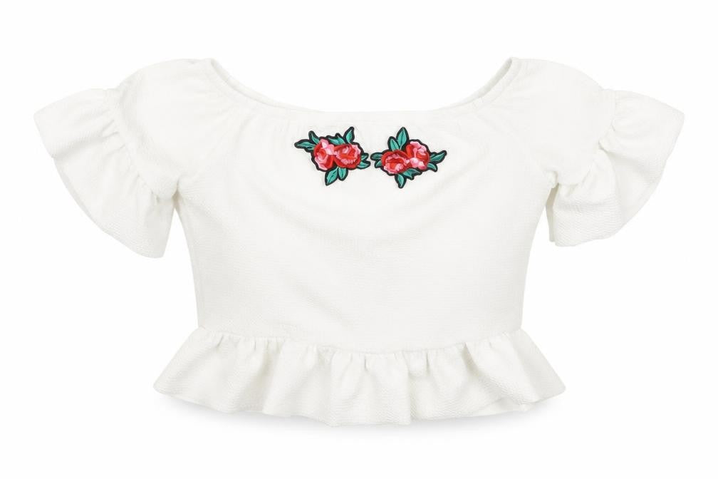 Preworn Womens White   Cropped Blouse Size S