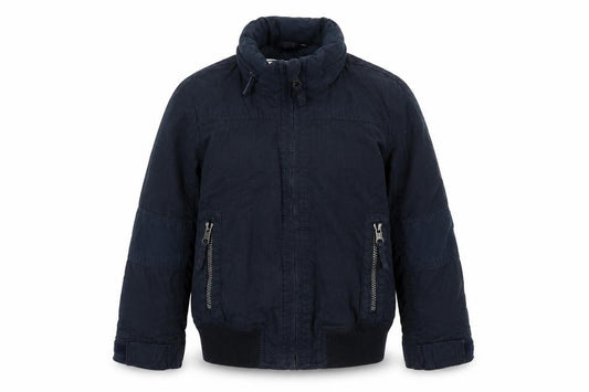 Front view of Marks & Spencer boys’ blue basic coat coat, size 5-6, years