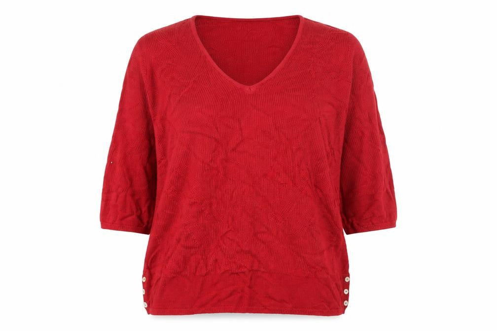 Per Una Womens Red  Knit Pullover Jumper Size 14