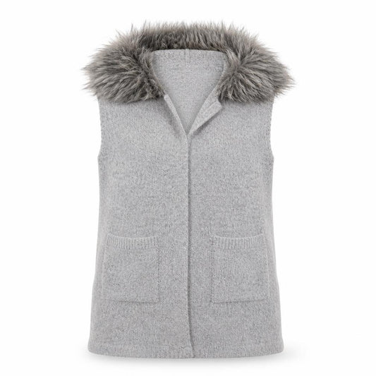 Front view of Primark girls’ grey knit jacket coatigan, size 10, years