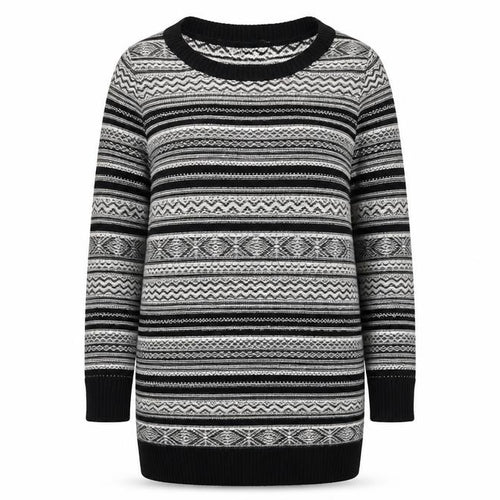 New Look Womens White Striped  Pullover Jumper Size 12