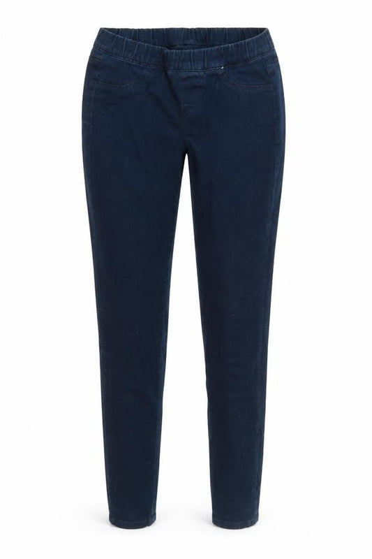 Front view of Denim & Co. women’s blue skinny jeans, size UK 6, 31-inch leg