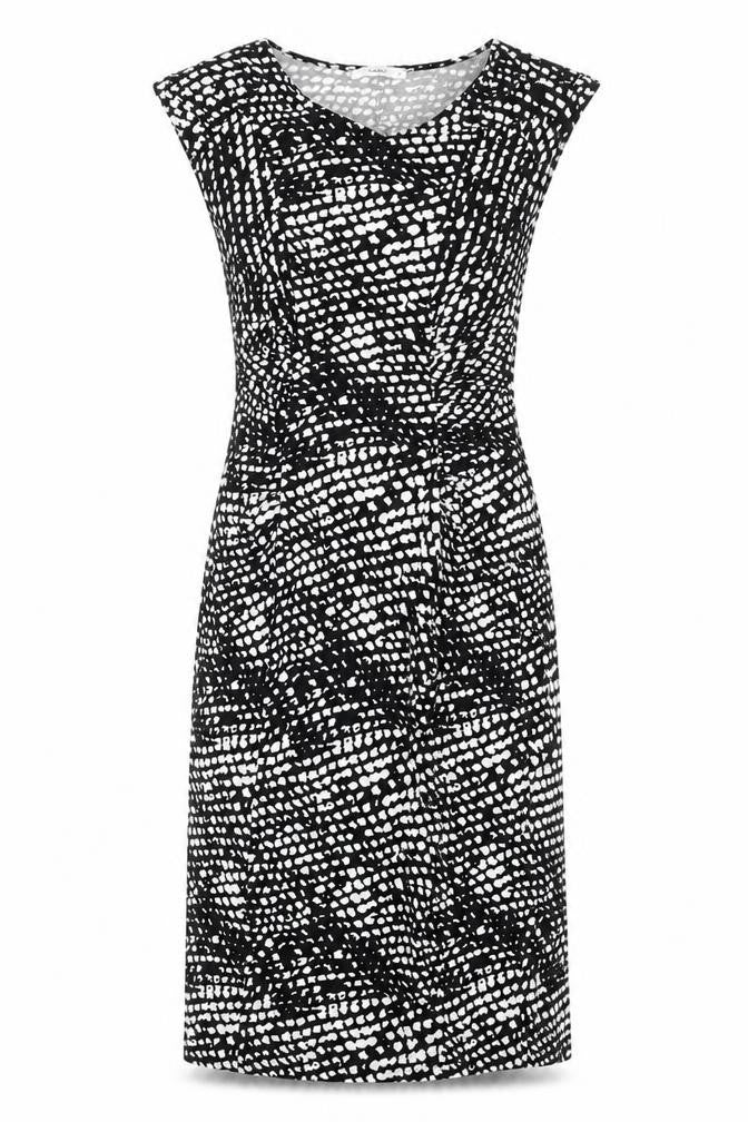 Oasis Womens Black Animal Print  A-Line  Size 10