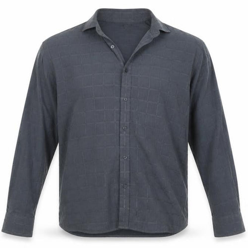 George Mens Grey Check   Button-Up Size L