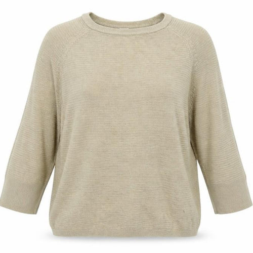 Jaqueline deYong Womens Beige Striped  Pullover Jumper Size 6