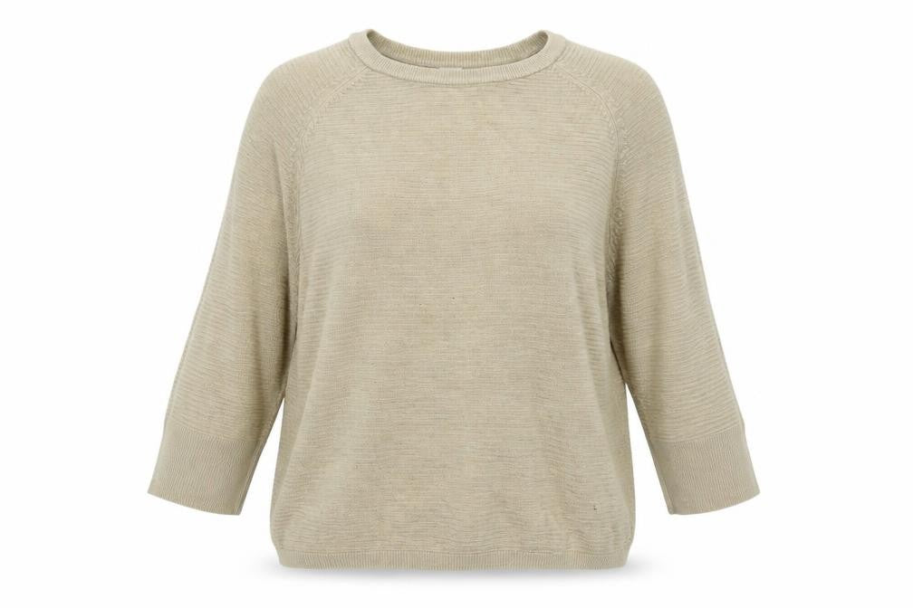 Jaqueline deYong Womens Beige Striped  Pullover Jumper Size 6
