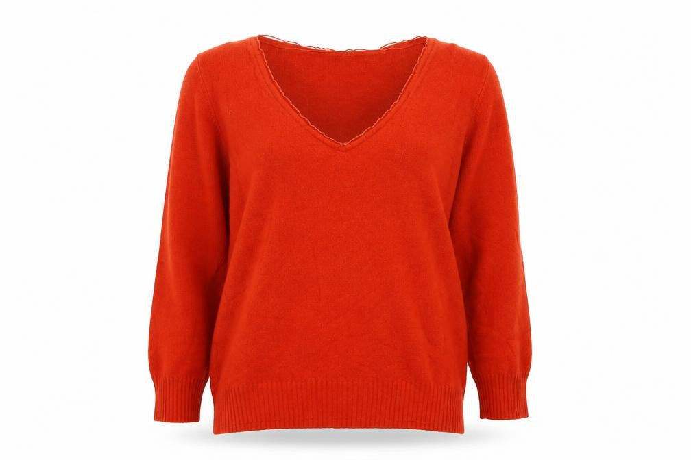 Made in Italy Womens Orange   Basic T-Shirt Size 12
